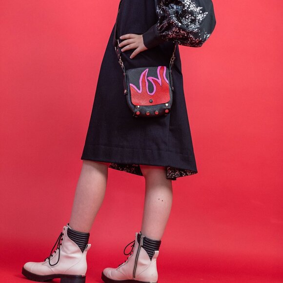 Off-White Leather Combat Booties by Michael Kors, Size 8.5 - Picture 10 of 11